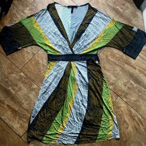 BCBG Maxazria Faux wrap Kimono style size m